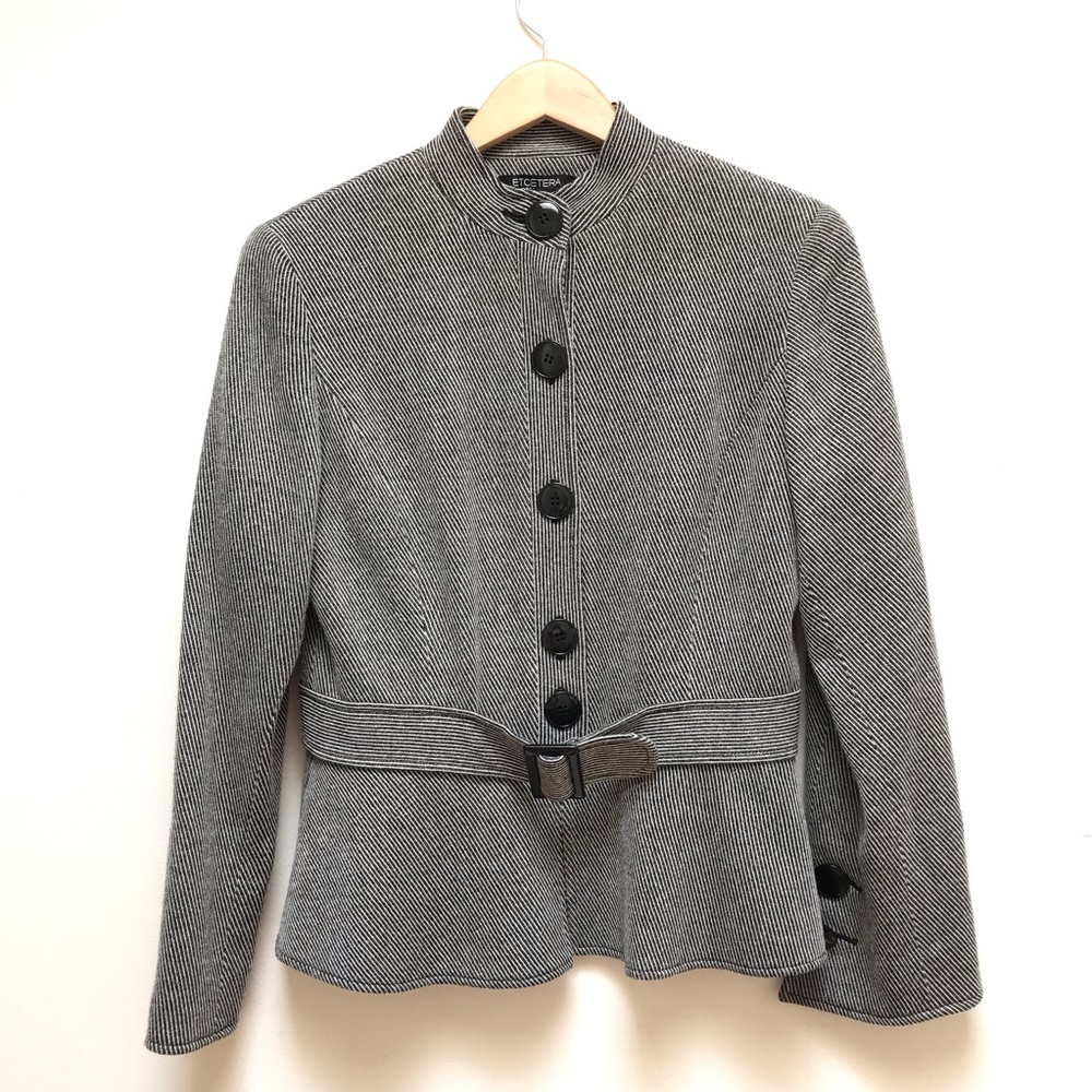 Etcetera | Stripe Button Front Peplum Jacket - image 1